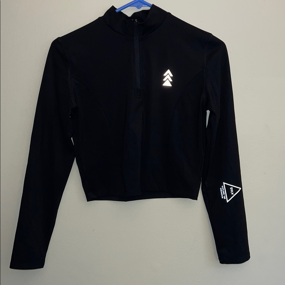 Half Zip Long‎ Sleeve Cropped Performance Top EVLV Gear Athleisure